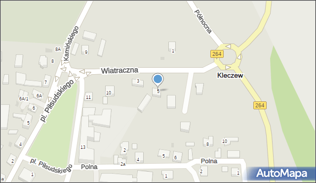 Kleczew, Wiatraczna, 5, mapa Kleczew