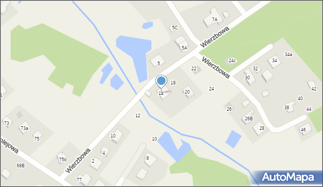 Klepacze, Wierzbowa, 14, mapa Klepacze