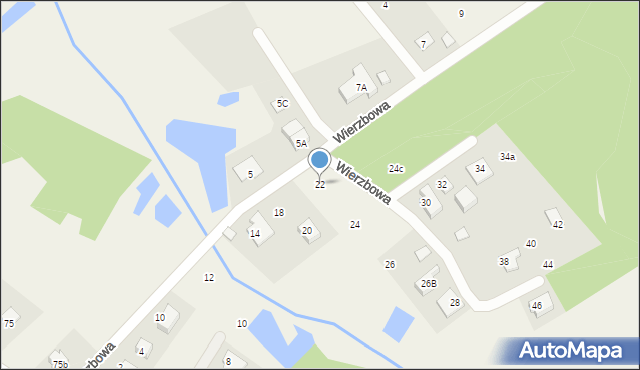 Klepacze, Wierzbowa, 22, mapa Klepacze
