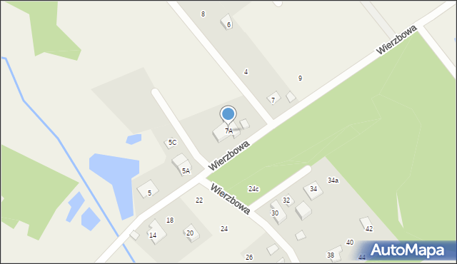 Klepacze, Wierzbowa, 7A, mapa Klepacze