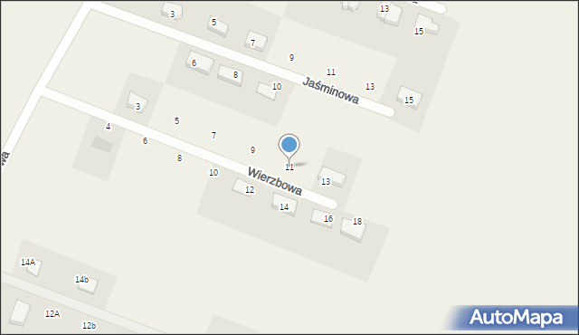 Kleszczewo, Wierzbowa, 11, mapa Kleszczewo