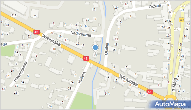 Kłobuck, Wieluńska, 11, mapa Kłobuck