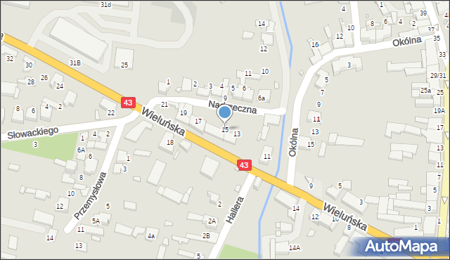 Kłobuck, Wieluńska, 15, mapa Kłobuck