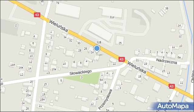 Kłobuck, Wieluńska, 24a, mapa Kłobuck