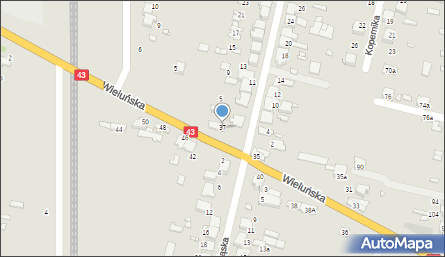 Kłobuck, Wieluńska, 37, mapa Kłobuck