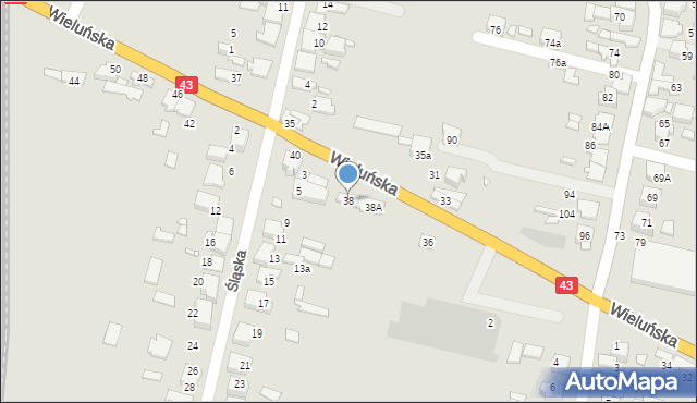 Kłobuck, Wieluńska, 38, mapa Kłobuck