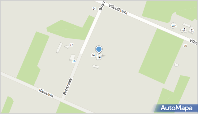 Kłobuck, Wierzbowa, 14, mapa Kłobuck
