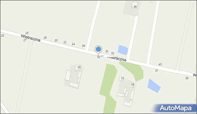 Kłoczew, Wiatraczna, 31, mapa Kłoczew