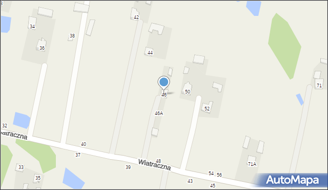 Kłoczew, Wiatraczna, 46, mapa Kłoczew