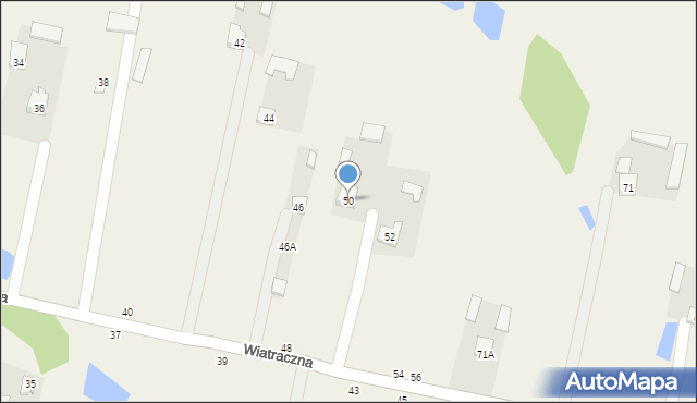 Kłoczew, Wiatraczna, 50, mapa Kłoczew