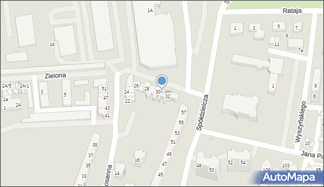 Kłodzko, Wiosenna, 30a, mapa Kłodzka