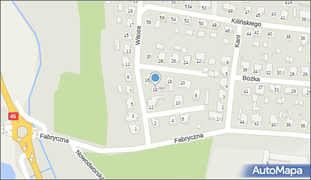 Kluczbork, Witosa Wincentego, 14, mapa Kluczbork