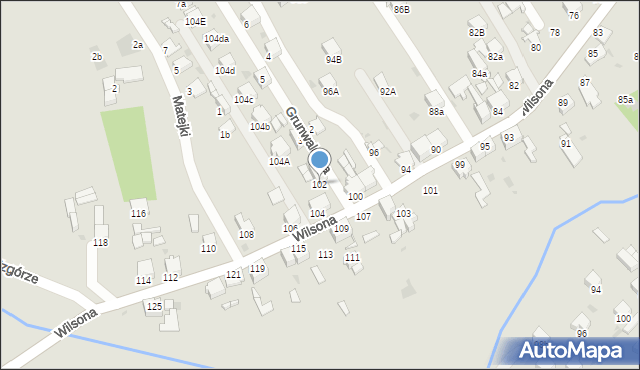 Knurów, Wilsona Thomasa Woodrowa, 102, mapa Knurów