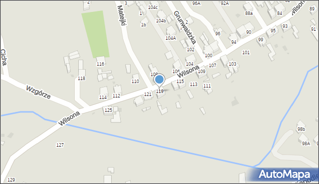 Knurów, Wilsona Thomasa Woodrowa, 119, mapa Knurów