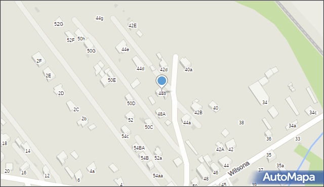 Knurów, Wilsona Thomasa Woodrowa, 44b, mapa Knurów