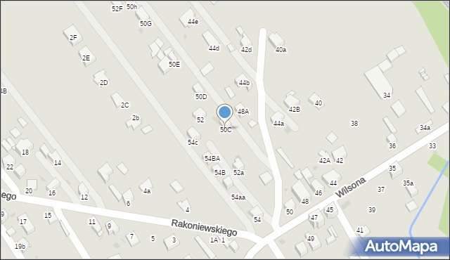 Knurów, Wilsona Thomasa Woodrowa, 50C, mapa Knurów