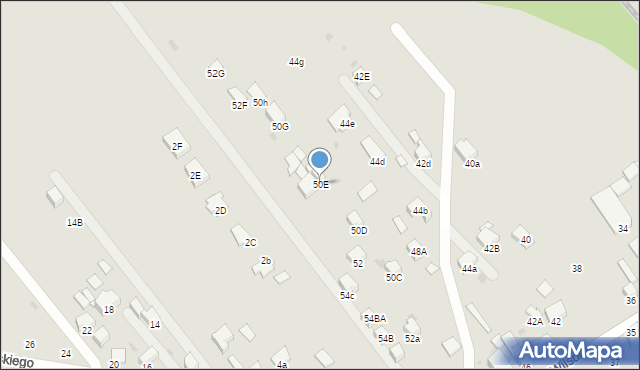 Knurów, Wilsona Thomasa Woodrowa, 50E, mapa Knurów