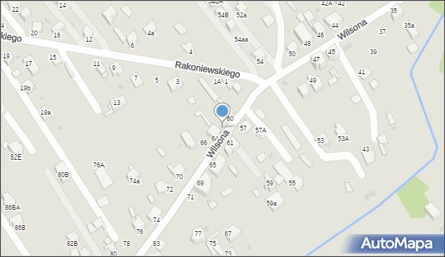 Knurów, Wilsona Thomasa Woodrowa, 62, mapa Knurów