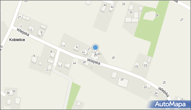 Kobielice, Wiejska, 15, mapa Kobielice
