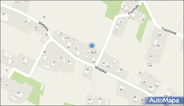 Kobielice, Wiejska, 33, mapa Kobielice