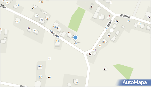 Kobielice, Wiejska, 63, mapa Kobielice