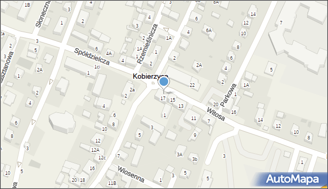 Kobierzyce, Witosa Wincentego, 17a, mapa Kobierzyce