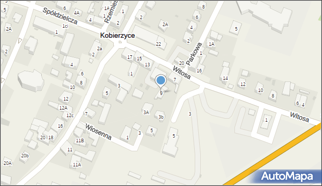 Kobierzyce, Witosa Wincentego, 9, mapa Kobierzyce