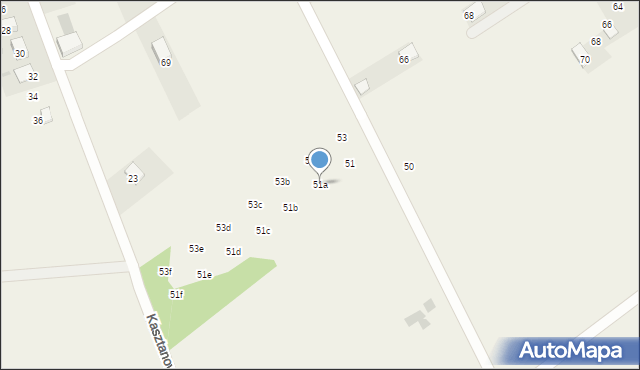 Kobylany, Widokowa, 51a, mapa Kobylany