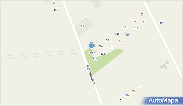 Kobylany, Widokowa, 53f, mapa Kobylany