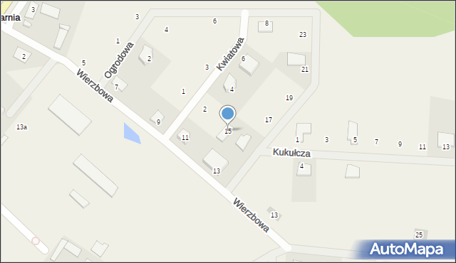Kobylarnia, Wierzbowa, 15, mapa Kobylarnia