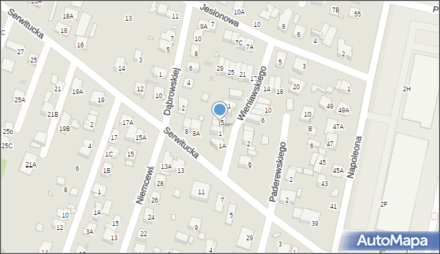 Kobyłka, Wieniawskiego Henryka, 3, mapa Kobyłka