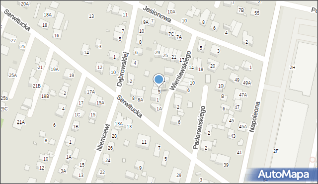 Kobyłka, Wieniawskiego Henryka, 5, mapa Kobyłka