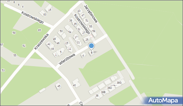 Kobyłka, Wierzbowa, 6, mapa Kobyłka