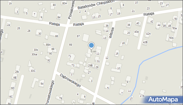 Kobyłka, Witosa Wincentego, 33a, mapa Kobyłka