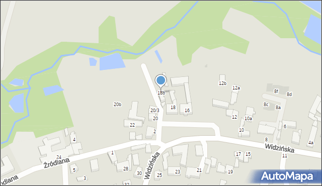 Kobylnica, Widzińska, 18b, mapa Kobylnica