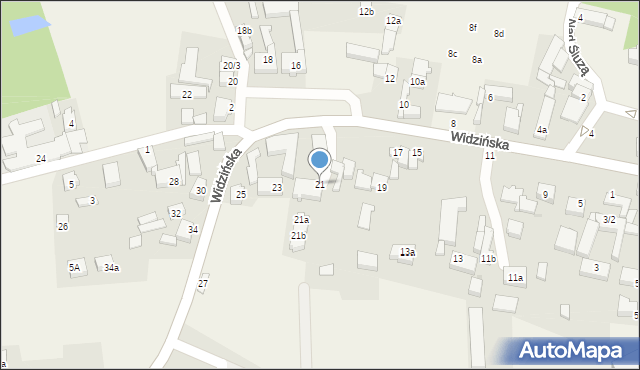 Kobylnica, Widzińska, 21, mapa Kobylnica