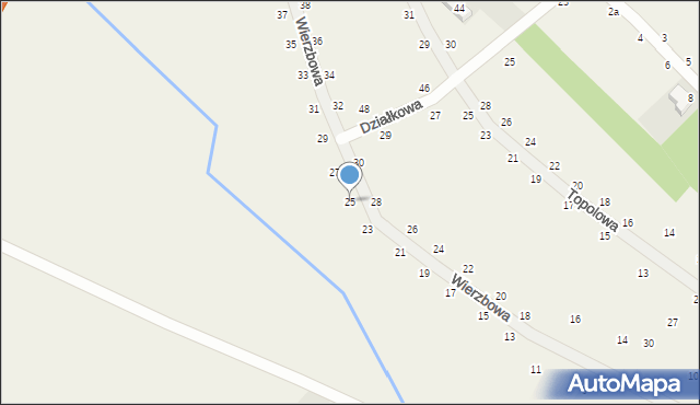 Kobylniki, Wierzbowa, 25, mapa Kobylniki