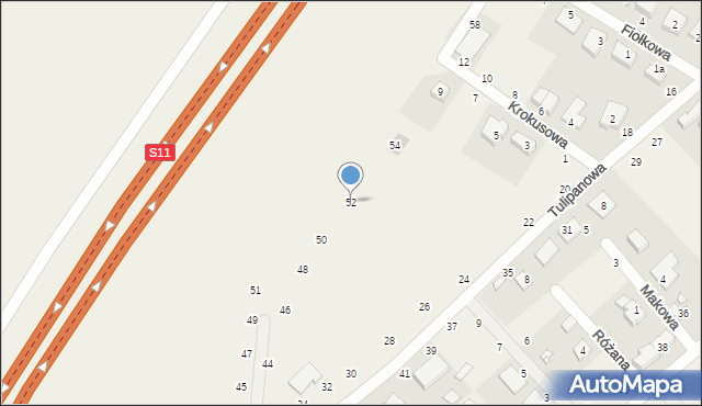 Kobylniki, Wierzbowa, 52, mapa Kobylniki