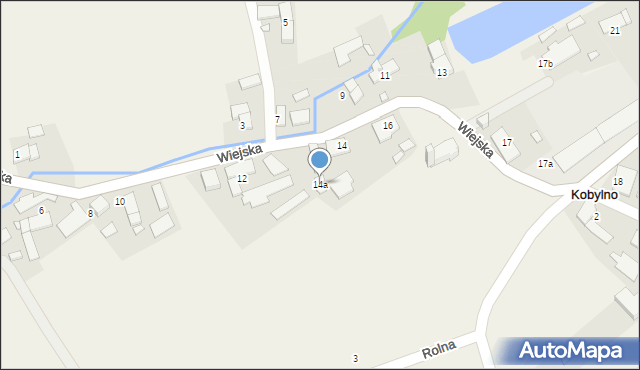Kobylno, Wiejska, 14a, mapa Kobylno