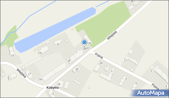 Kobylno, Wiejska, 23, mapa Kobylno