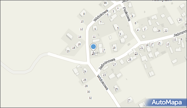 Kocmyrzów, Widokowa, 15, mapa Kocmyrzów
