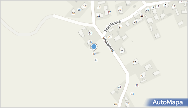 Kocmyrzów, Widokowa, 30, mapa Kocmyrzów