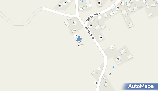 Kocmyrzów, Widokowa, 32, mapa Kocmyrzów