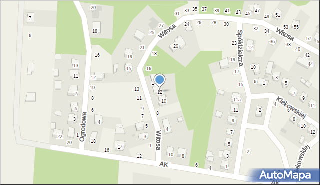 Kodrąb, Witosa Wincentego, 12, mapa Kodrąb