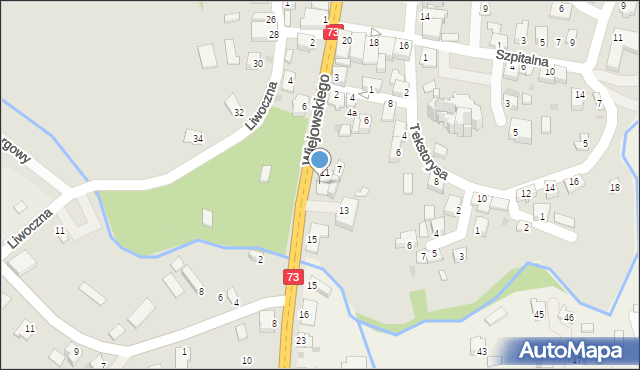 Kołaczyce, Wiejowskiego, burm., 5, mapa Kołaczyce