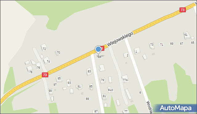 Kołaczyce, Wiejowskiego, burm., 79A, mapa Kołaczyce