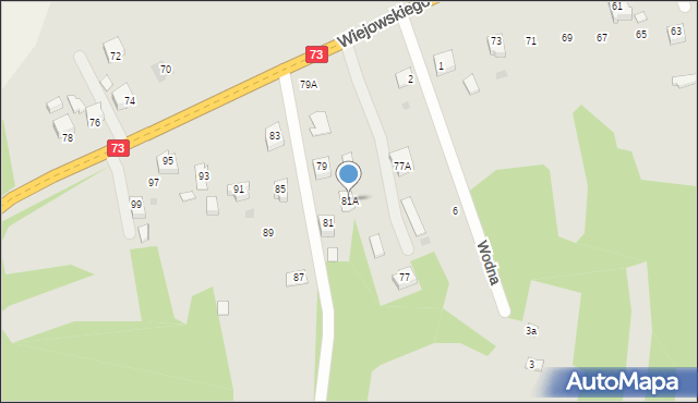 Kołaczyce, Wiejowskiego, burm., 81A, mapa Kołaczyce