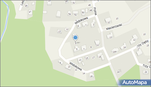 Kolbudy, Widokowa, 3, mapa Kolbudy