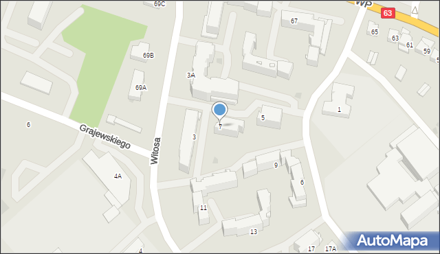 Kolno, Witosa Wincentego, 7, mapa Kolno