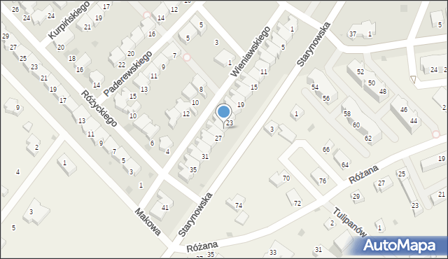 Kołobrzeg, Wieniawskiego Henryka, 25, mapa Kołobrzegu